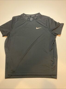 Nike Black Short Sleeve Dri-FIT Tee with White Swoosh